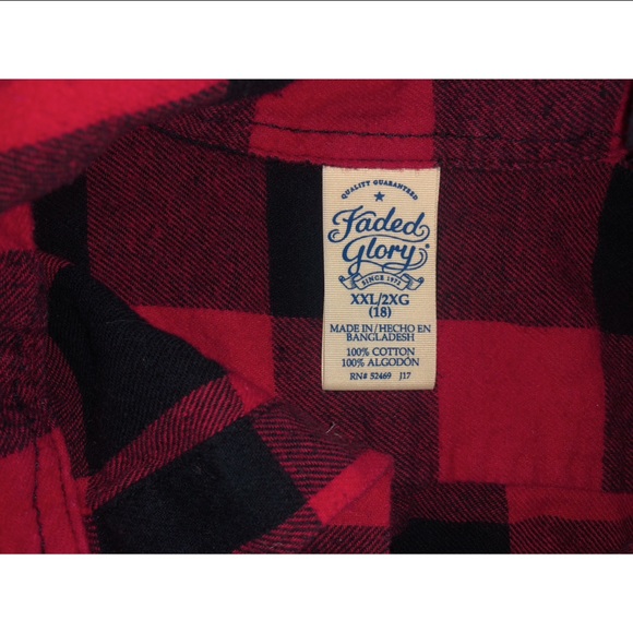 Plaid red shirt medium - Picture 2 of 2